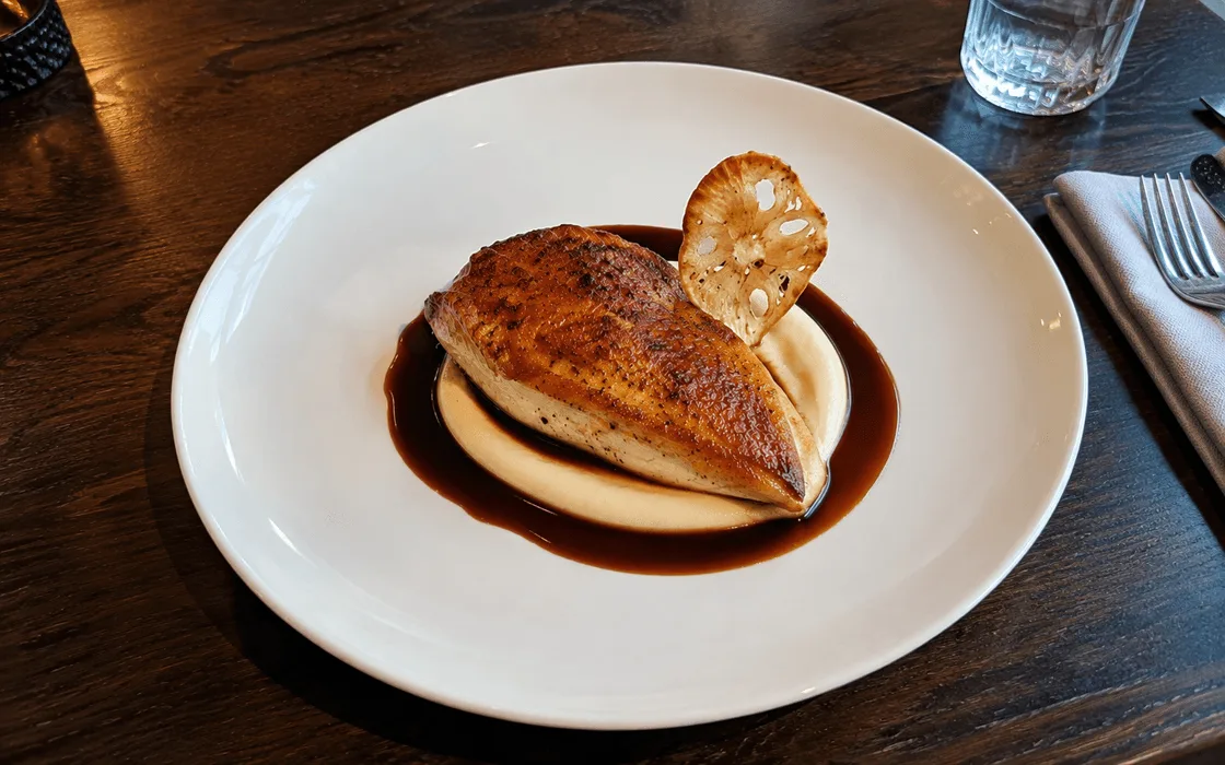 Chicken, photographed by a diner