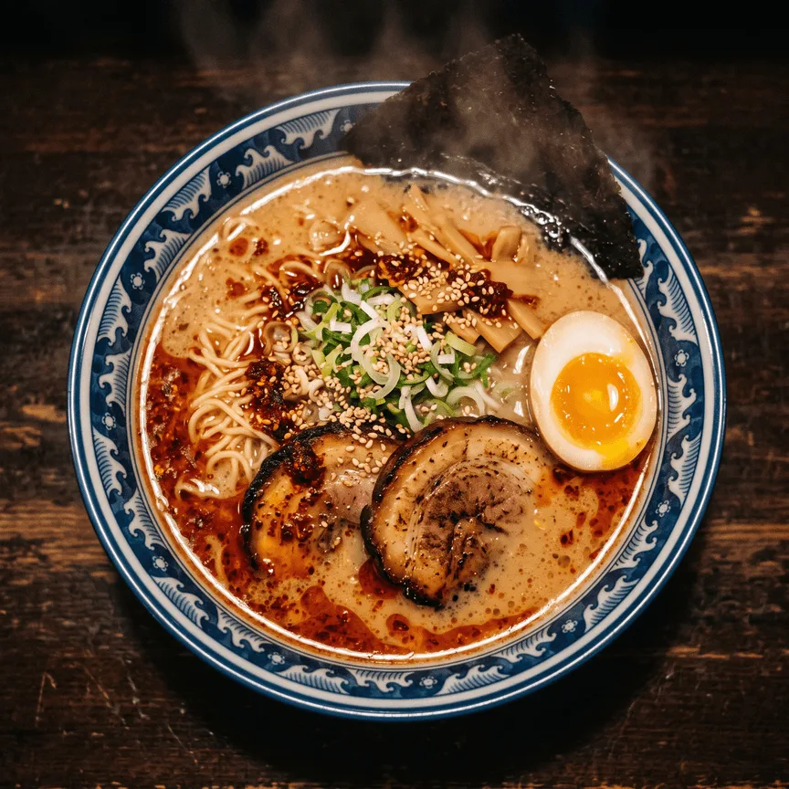 Ramen, photographed by a diner